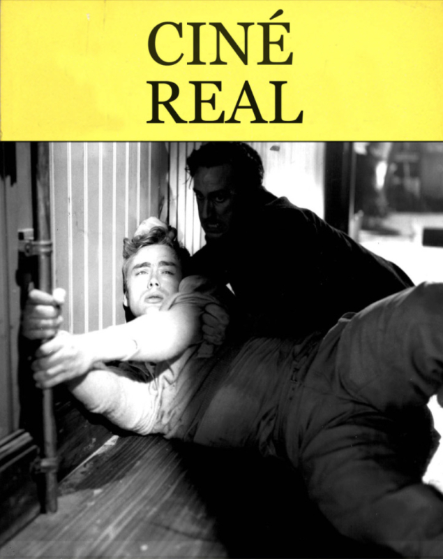 Poster with a black and white image advertising a 16mm projection of East of Eden 1955 at The Russet