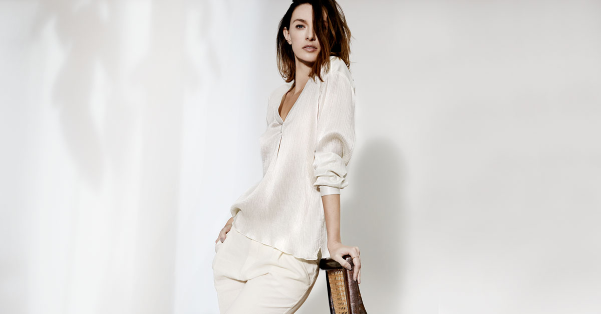 Photograph of a model to showcase a collection from The Acey