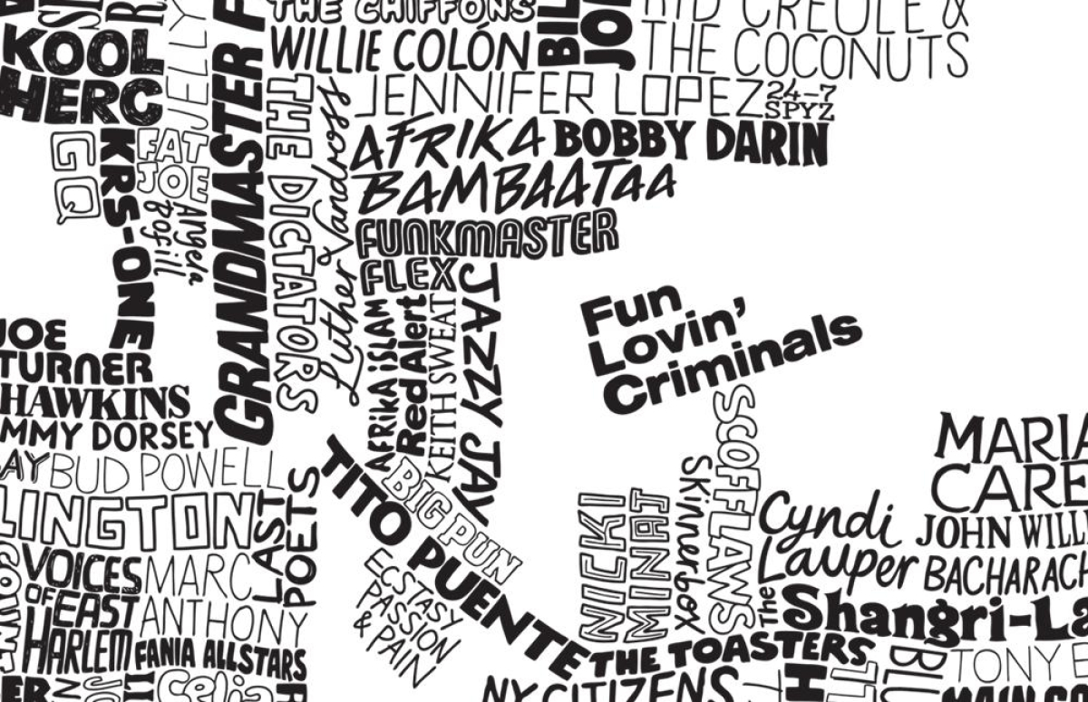 Kingdom Collective's typographic map of NYC