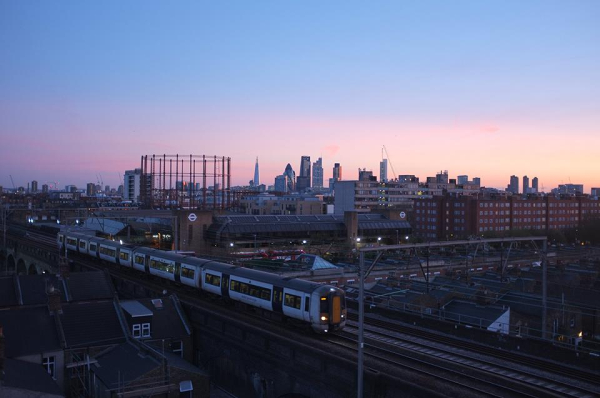 Sunset view of London from Hackney rooftop bar Netil360