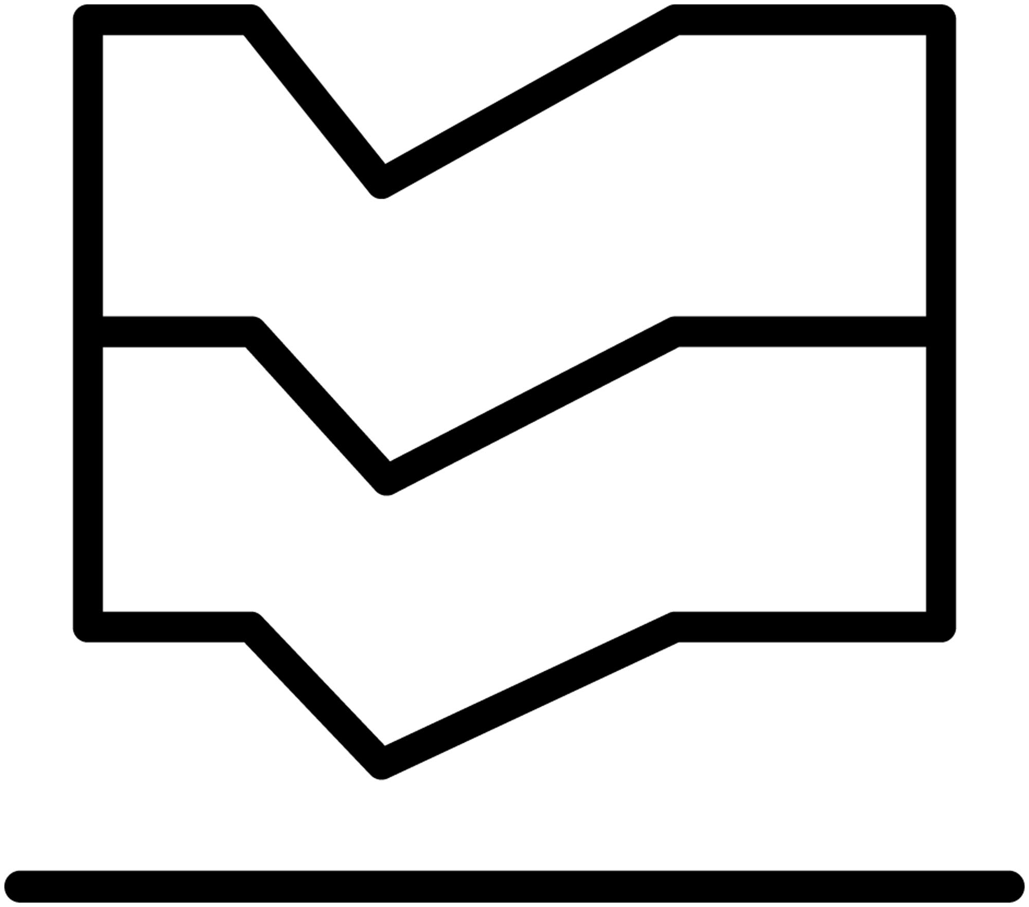 Netil Corner icon in black